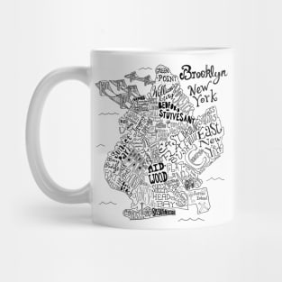 Illustrated Brooklyn Map Mug